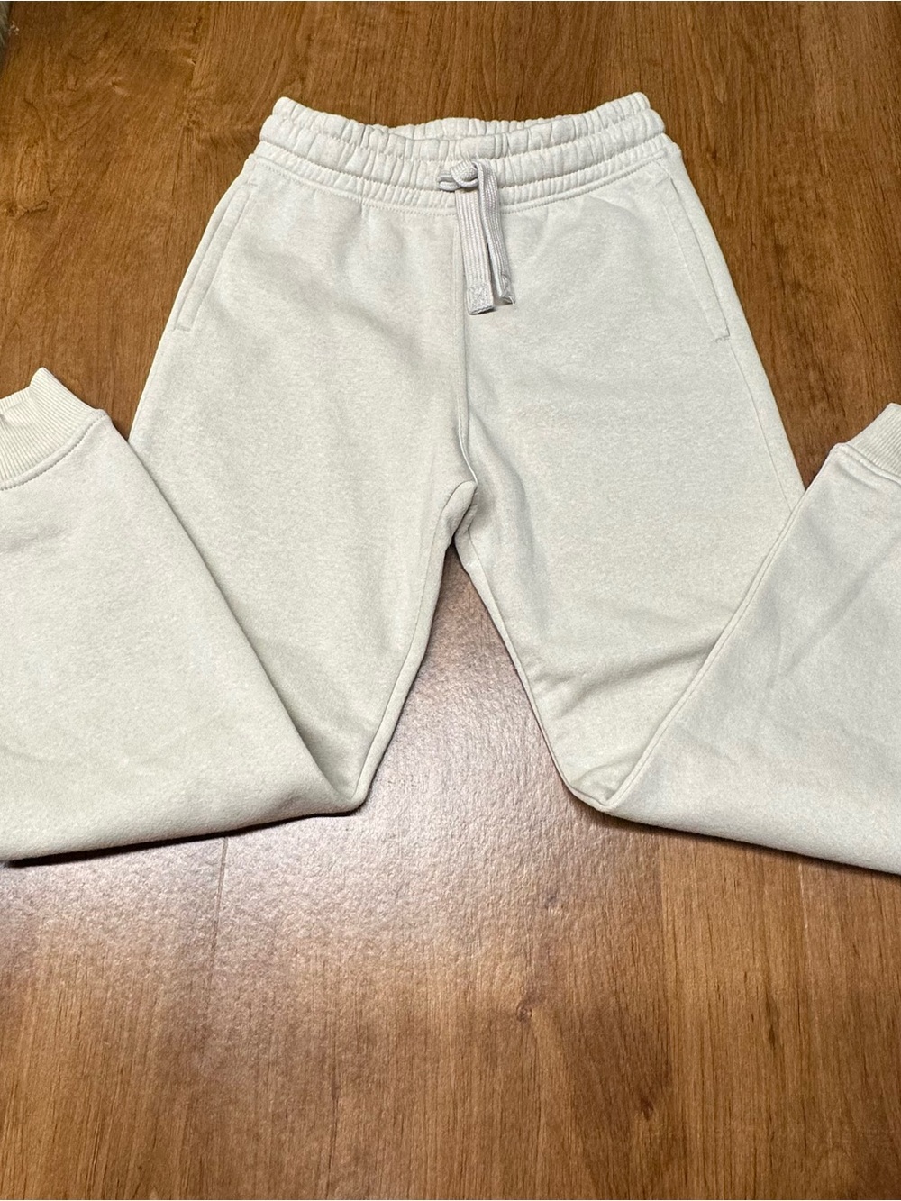 H&M Neutral Cream Elastic Waist Sweatpants